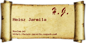 Heisz Jarmila névjegykártya